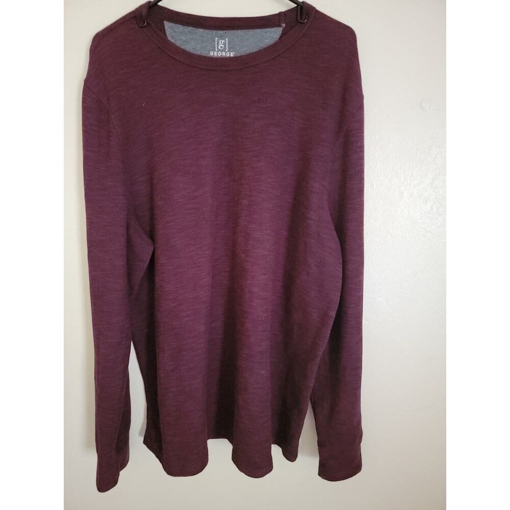 GEORGE SWEATER THERMAL SHIRT MENS COLOR RED WINE SIZE XL